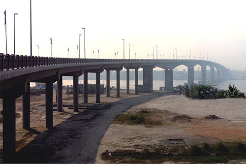 Dnaleshari River Highway Bridge in Bangladesh